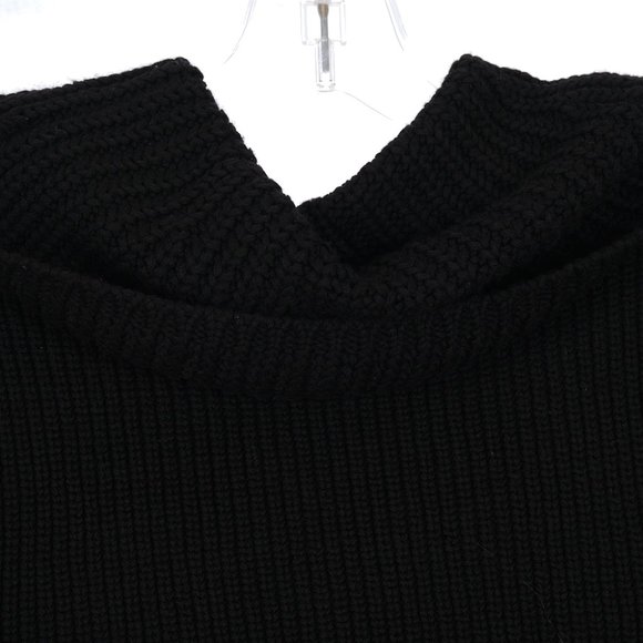 White House Black Market Black Cowl Neck Knit Sweater Small - Picture 8 of 9